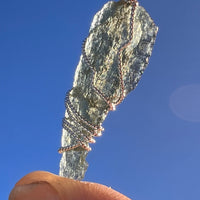 Moldavite Wire Wrapped Pendant Sterling Silver #7856-Moldavite Life