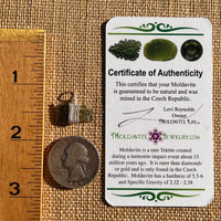 Moldavite Wire Wrapped Pendant Sterling Silver #7857-Moldavite Life