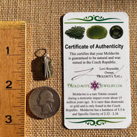 Moldavite Wire Wrapped Pendant Sterling Silver #7858-Moldavite Life