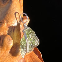 Moldavite Wire Wrapped Pendant Sterling Silver #7859-Moldavite Life