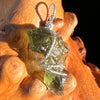 Moldavite Wire Wrapped Pendant Sterling Silver #7860-Moldavite Life