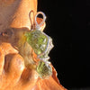 Moldavite Wire Wrapped Pendant Sterling Silver #7860-Moldavite Life