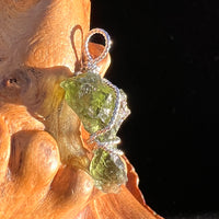 Moldavite Wire Wrapped Pendant Sterling Silver #7860-Moldavite Life