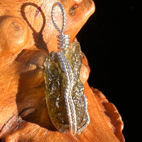 Moldavite Wire Wrapped Pendant Sterling Silver #7861-Moldavite Life