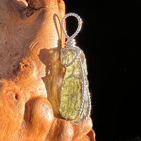 Moldavite Wire Wrapped Pendant Sterling Silver #7863-Moldavite Life
