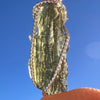 Moldavite Wire Wrapped Pendant Sterling Silver #7863-Moldavite Life