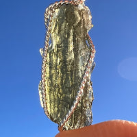 Moldavite Wire Wrapped Pendant Sterling Silver #7863-Moldavite Life