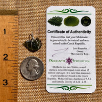 Moldavite Wire Wrapped Pendant Sterling Silver #8153-Moldavite Life