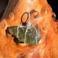 Moldavite Wire Wrapped Pendant Sterling Silver #8153-Moldavite Life