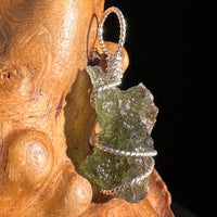 Moldavite Wire Wrapped Pendant Sterling Silver #8154-Moldavite Life