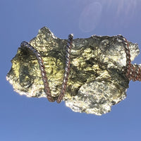 Moldavite Wire Wrapped Pendant Sterling Silver #8154-Moldavite Life