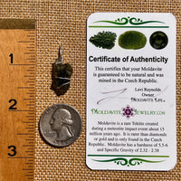 Moldavite Wire Wrapped Pendant Sterling Silver #8154-Moldavite Life