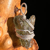 Moldavite Wire Wrapped Pendant Sterling Silver #8156-Moldavite Life