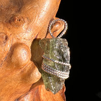 Moldavite Wire Wrapped Pendant Sterling Silver #8156-Moldavite Life