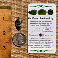 Moldavite Wire Wrapped Pendant Sterling Silver #8156-Moldavite Life