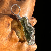 Moldavite Wire Wrapped Pendant Sterling Silver #8157-Moldavite Life