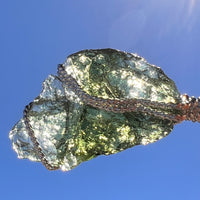 Moldavite Wire Wrapped Pendant Sterling Silver #8157-Moldavite Life