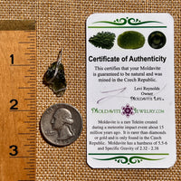 Moldavite Wire Wrapped Pendant Sterling Silver #8157-Moldavite Life