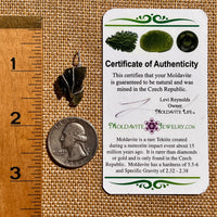 Moldavite Wire Wrapped Pendant Sterling Silver #8158-Moldavite Life