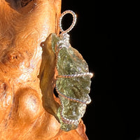 Moldavite Wire Wrapped Pendant Sterling Silver #8160-Moldavite Life