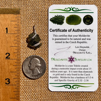Moldavite Wire Wrapped Pendant Sterling Silver #8162-Moldavite Life
