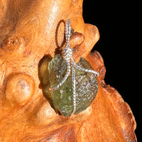 Moldavite Wire Wrapped Pendant Sterling Silver #8163-Moldavite Life