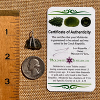 Moldavite Wire Wrapped Pendant Sterling Silver #8164-Moldavite Life