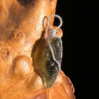 Moldavite Wire Wrapped Pendant Sterling Silver #8165-Moldavite Life