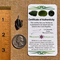 Moldavite Wire Wrapped Pendant Sterling Silver #8165-Moldavite Life