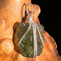 Moldavite Wire Wrapped Pendant Sterling Silver #8166-Moldavite Life