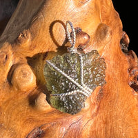 Moldavite Wire Wrapped Pendant Sterling Silver #8167-Moldavite Life