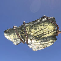 Moldavite Wire Wrapped Pendant Sterling Silver #8168-Moldavite Life