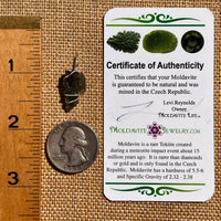 Moldavite Wire Wrapped Pendant Sterling Silver #8168-Moldavite Life