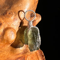 Moldavite Wire Wrapped Pendant Sterling Silver #8169-Moldavite Life