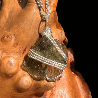 Moldavite Wire Wrapped Pendant Sterling Silver #8652-Moldavite Life
