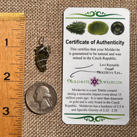 Moldavite Wire Wrapped Pendant Sterling Silver #8654-Moldavite Life
