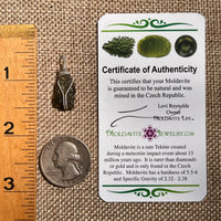 Moldavite Wire Wrapped Pendant Sterling Silver #8655-Moldavite Life