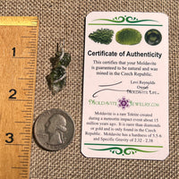 Moldavite Wire Wrapped Pendant Sterling Silver #8657-Moldavite Life