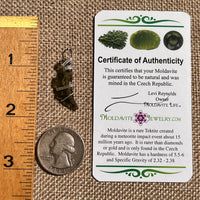 Moldavite Wire Wrapped Pendant Sterling Silver #8658-Moldavite Life