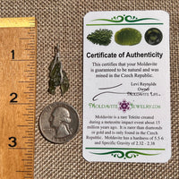 Moldavite Wire Wrapped Pendant Sterling Silver #8663-Moldavite Life