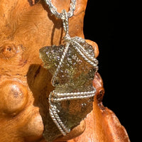 Moldavite Wire Wrapped Pendant Sterling Silver #8667-Moldavite Life