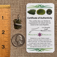 Moldavite Wire Wrapped Pendant Sterling Silver #8668-Moldavite Life