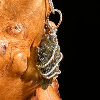 Moldavite Wire Wrapped Pendant Sterling Silver #8669-Moldavite Life