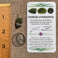 Moldavite Wire Wrapped Pendant Sterling Silver #8671-Moldavite Life