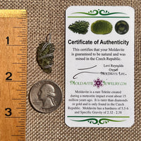 Moldavite Wire Wrapped Pendant Sterling Silver #8673-Moldavite Life
