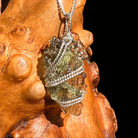 Moldavite Wire Wrapped Pendant Sterling Silver #8673-Moldavite Life