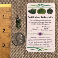 Moldavite Wire Wrapped Pendant Sterling Silver #8675-Moldavite Life