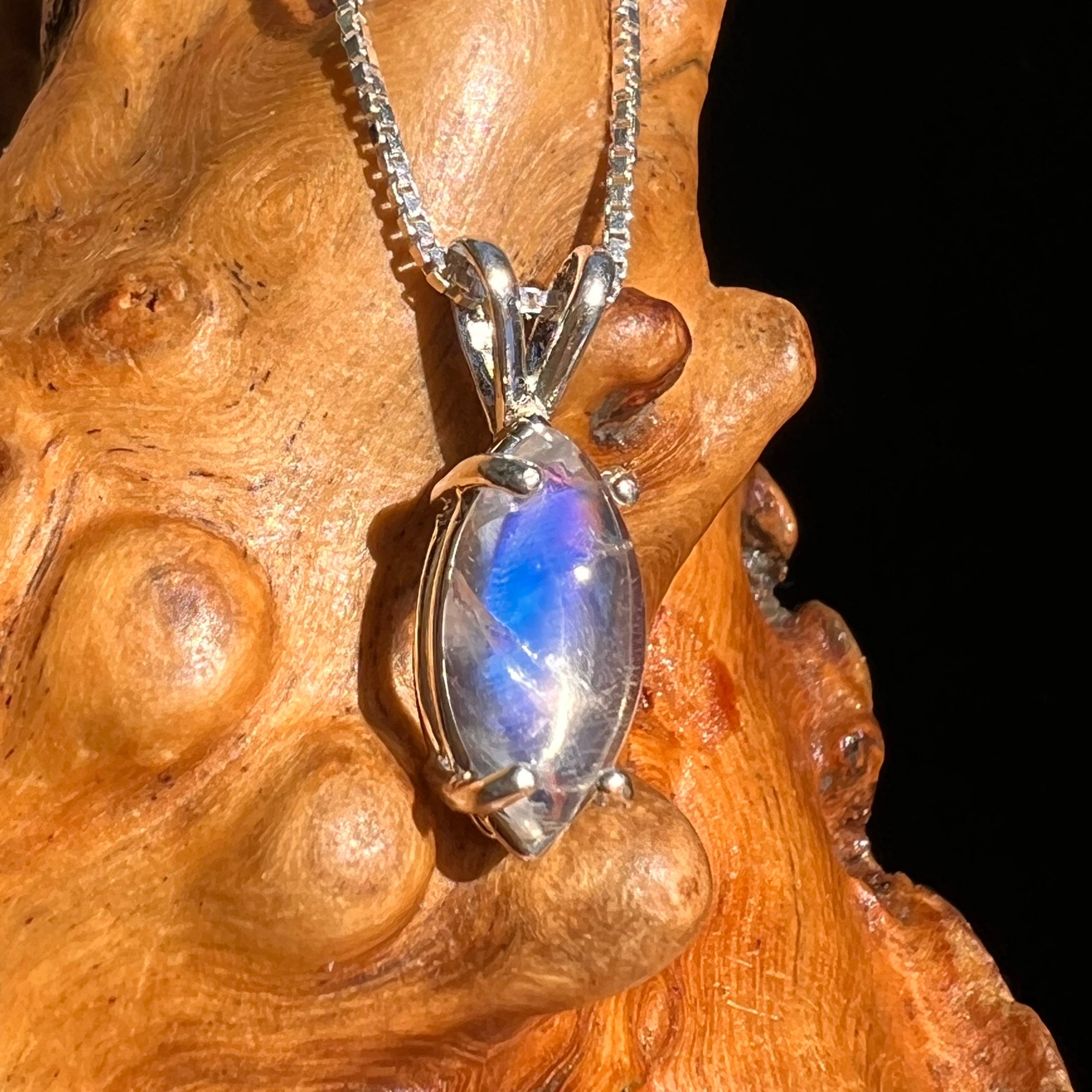 Moonstone Pendant Necklace Sterling Silver #6523