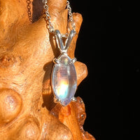 Moonstone Pendant Necklace Sterling Silver #6524