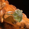 Natural Raw Moldavite Ring Sterling Silver Size 6.5 #5094-Moldavite Life